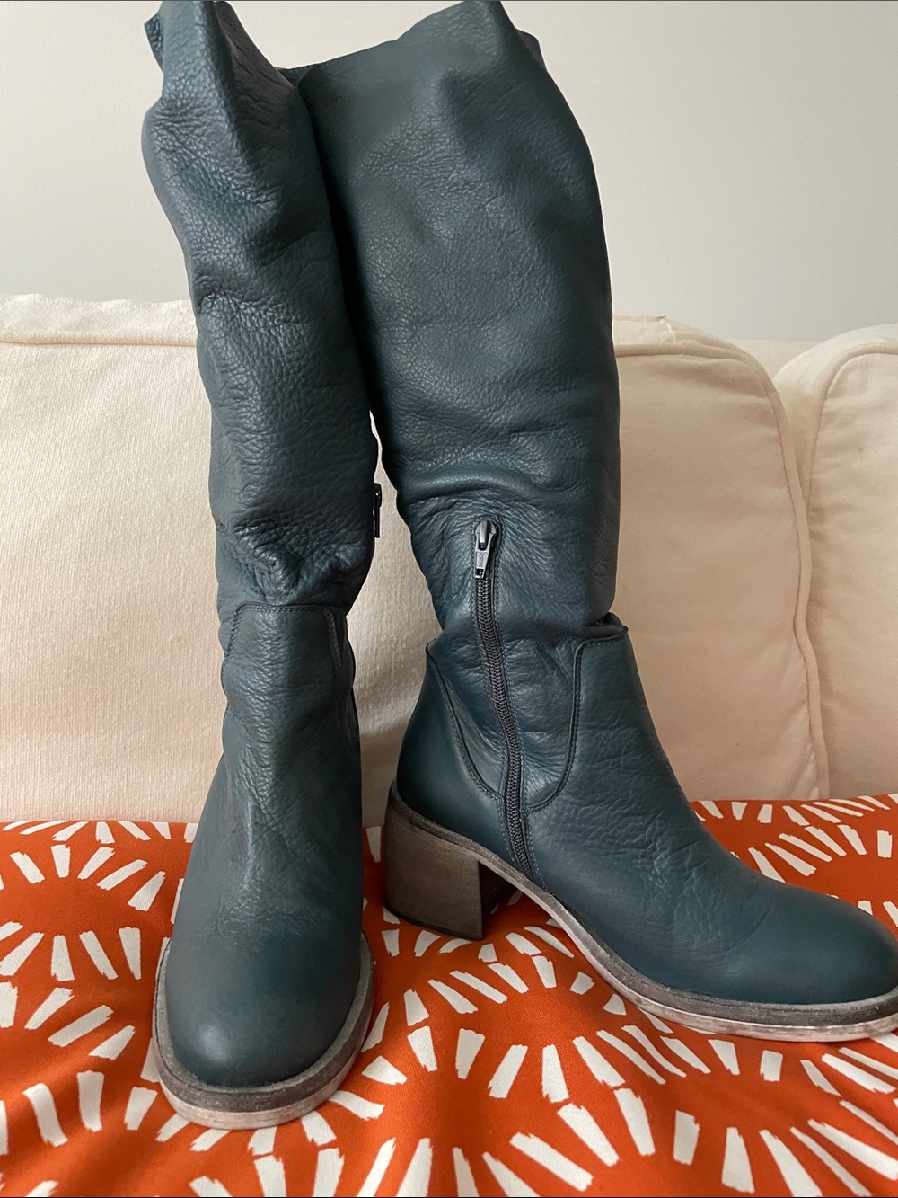 Women’s Tall Leather Boots - Dark Teal